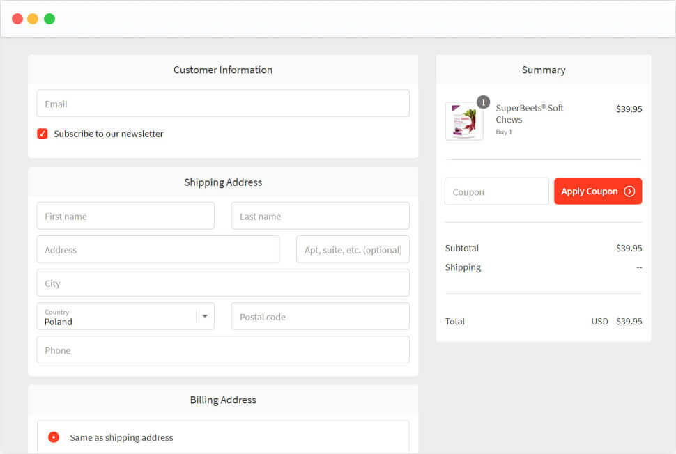 Development of an application integrating the Shopify store with the FulFillment system