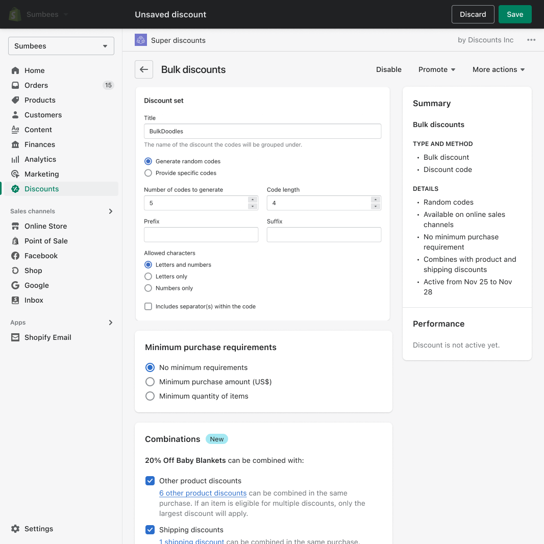 A print screen of a shopify functions' window