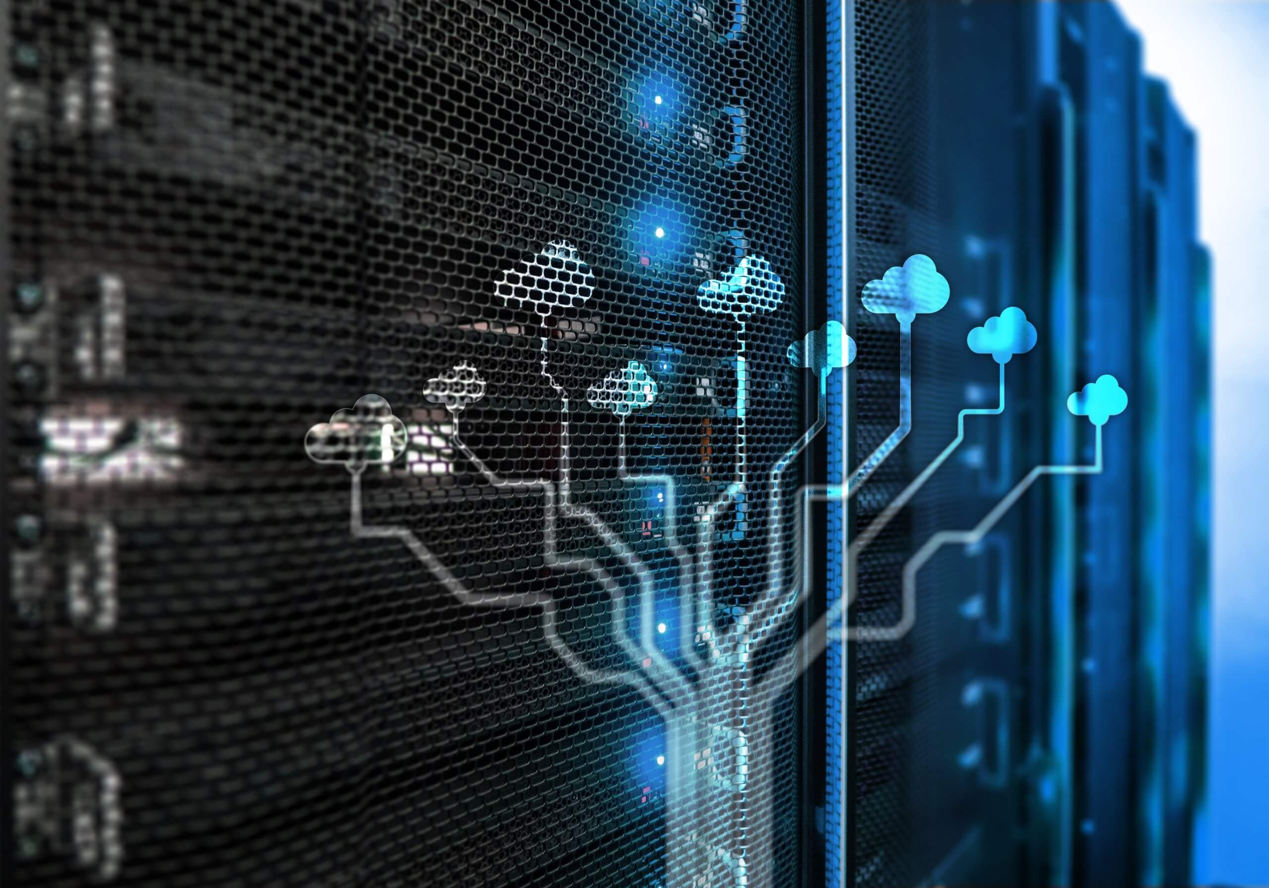 graphic showing cloud computing scheme